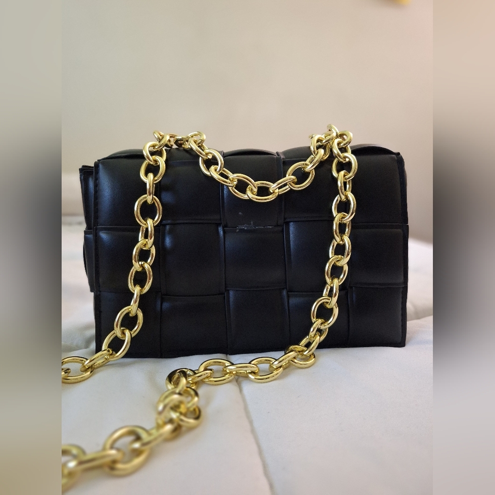 Black Quilted Chain Bag